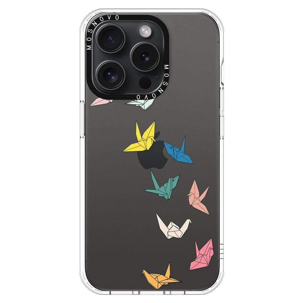 Paper Crane Phone Case - iPhone 15 Pro Case - MOSNOVO