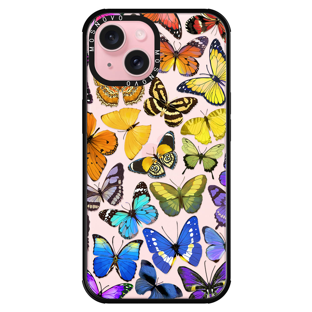 Rainbow Butterfly Phone Case - iPhone 15 Case - MOSNOVO