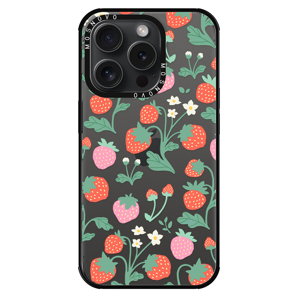 Cute Strawberry Phone Case - iPhone 15 Pro Case - MOSNOVO