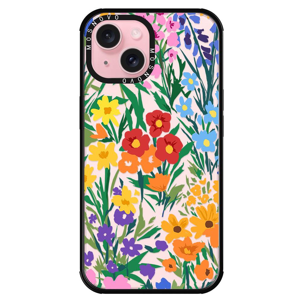 Spring Botanical Flower Floral Phone Case - iPhone 15 Plus Case - MOSNOVO