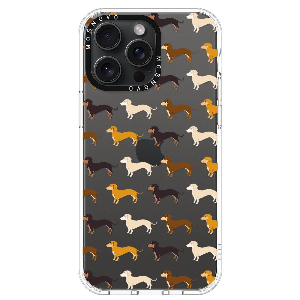 Cute Dachshund Phone Case - iPhone 15 Pro Max Case - MOSNOVO