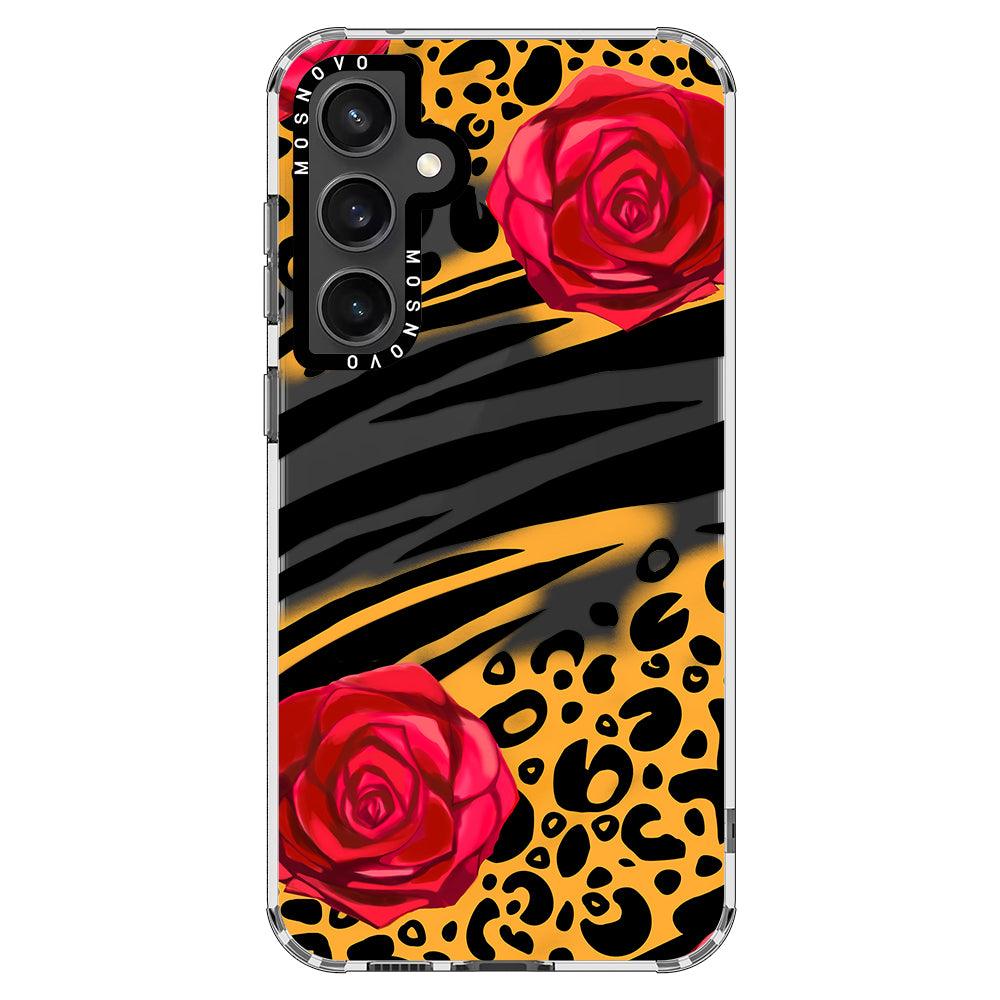 Wild Floral Leopard Phone Case - Samsung Galaxy S23 FE Case