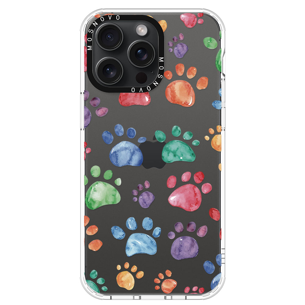 Colorful Paw Phone Case - iPhone 15 Pro Max Case - MOSNOVO