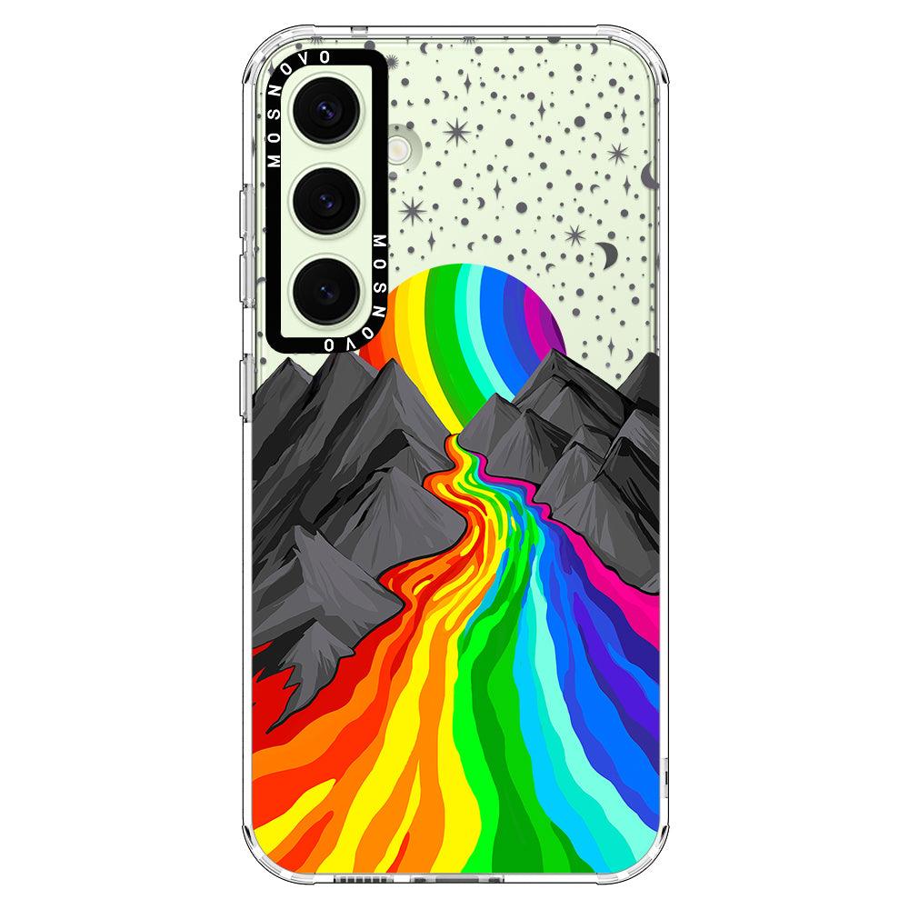 Rainbow Volcano Phone Case - Samsung Galaxy S24 Case - MOSNOVO