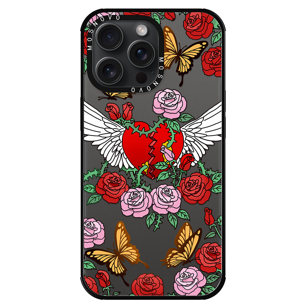 Wing Heart Phone Case - iPhone 15 Pro Max Case - MOSNOVO