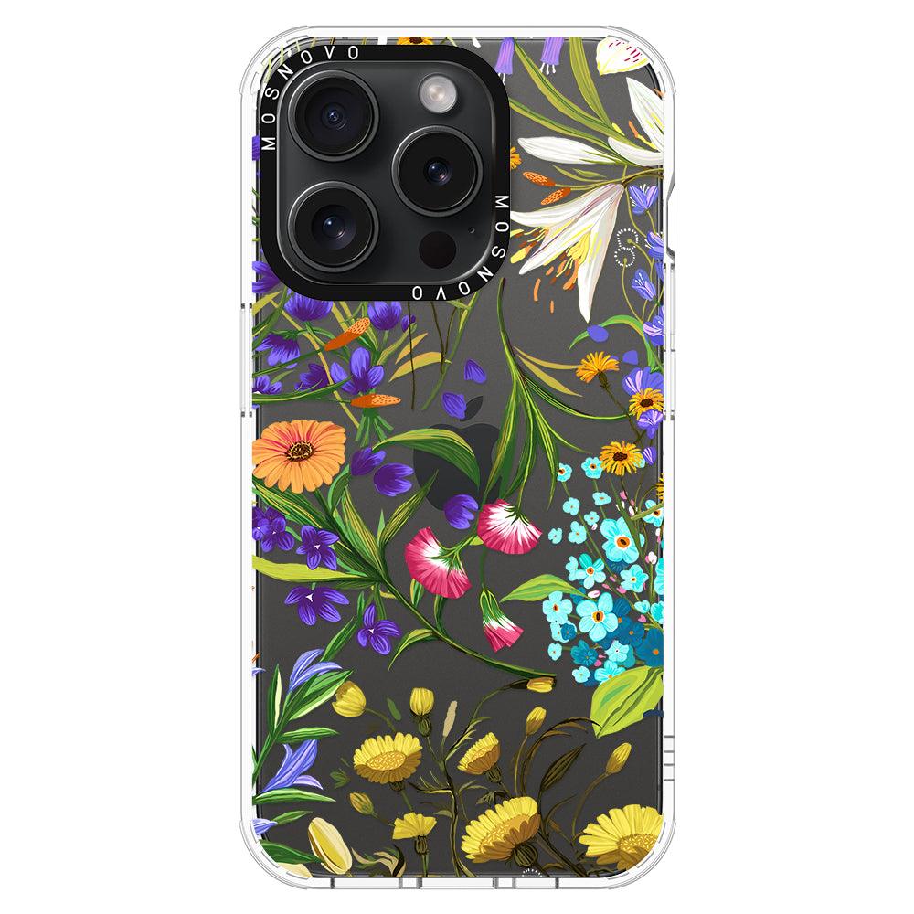 Summer Flower Holidays Phone Case - iPhone 15 Pro Case - MOSNOVO