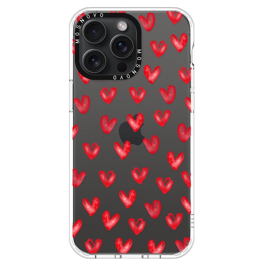 Cute Little Hearts Phone Case - iPhone 15 Pro Max Case - MOSNOVO