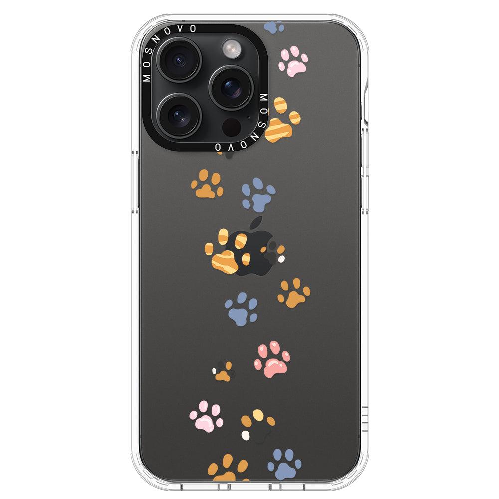 Colorful Paw Phone Case - iPhone 15 Pro Max Case - MOSNOVO