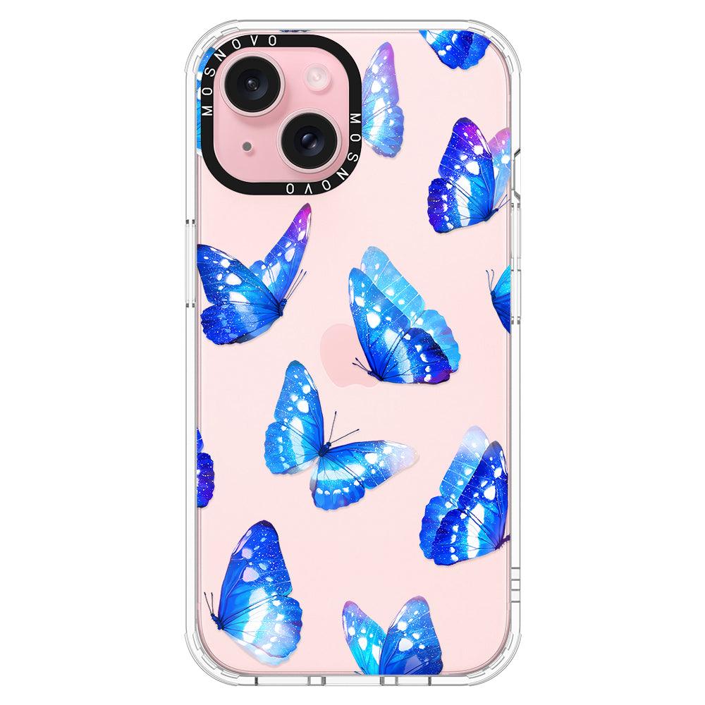 Stunning Blue Butterflies Phone Case - iPhone 15 Case - MOSNOVO