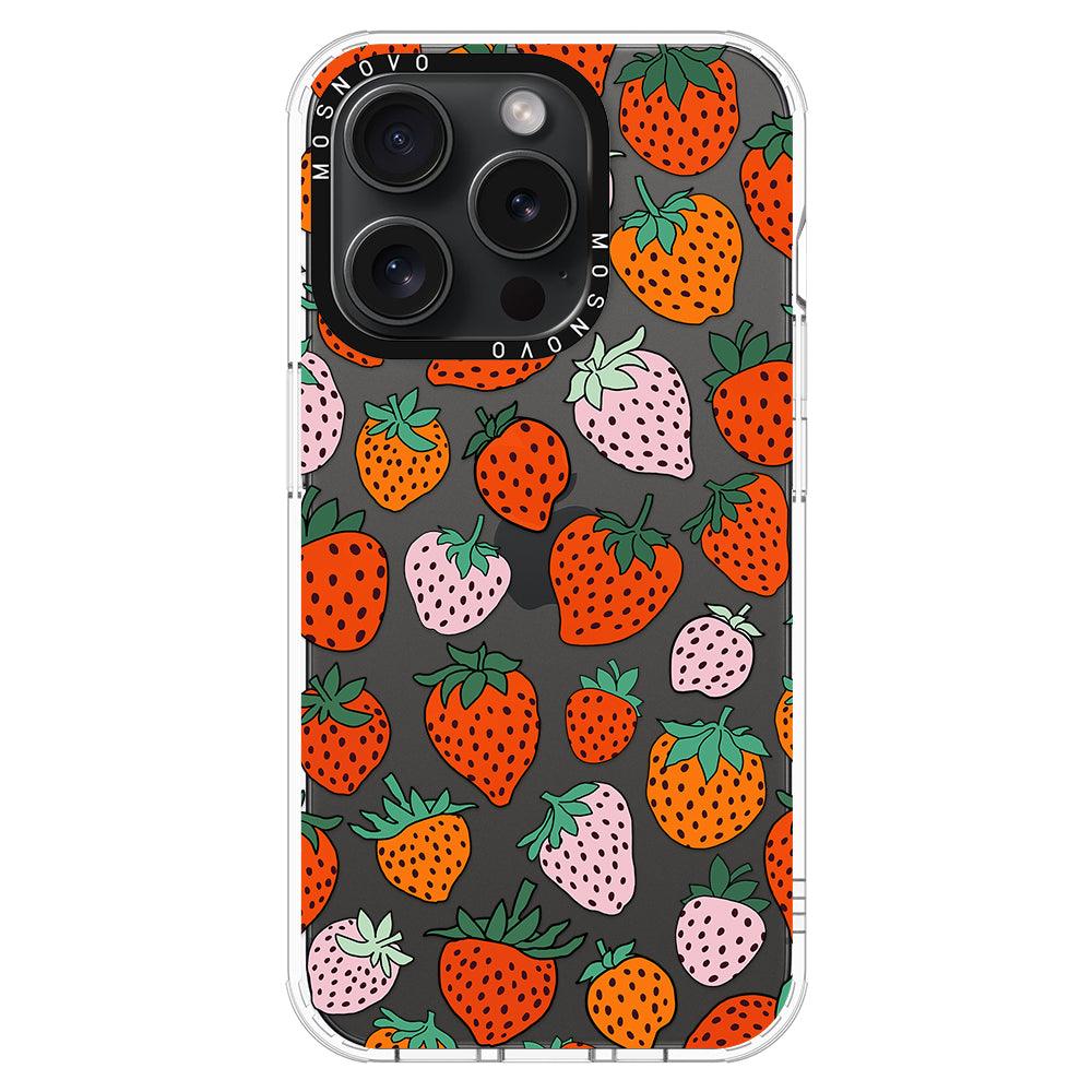 Cute Strawberry Phone Case - iPhone 15 Pro Case - MOSNOVO