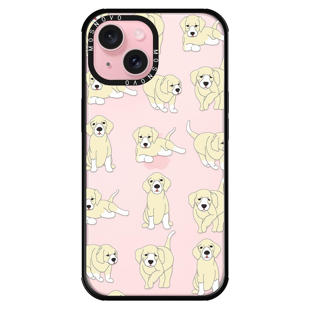 Golden Retriever Phone Case - iPhone 15 Case Black