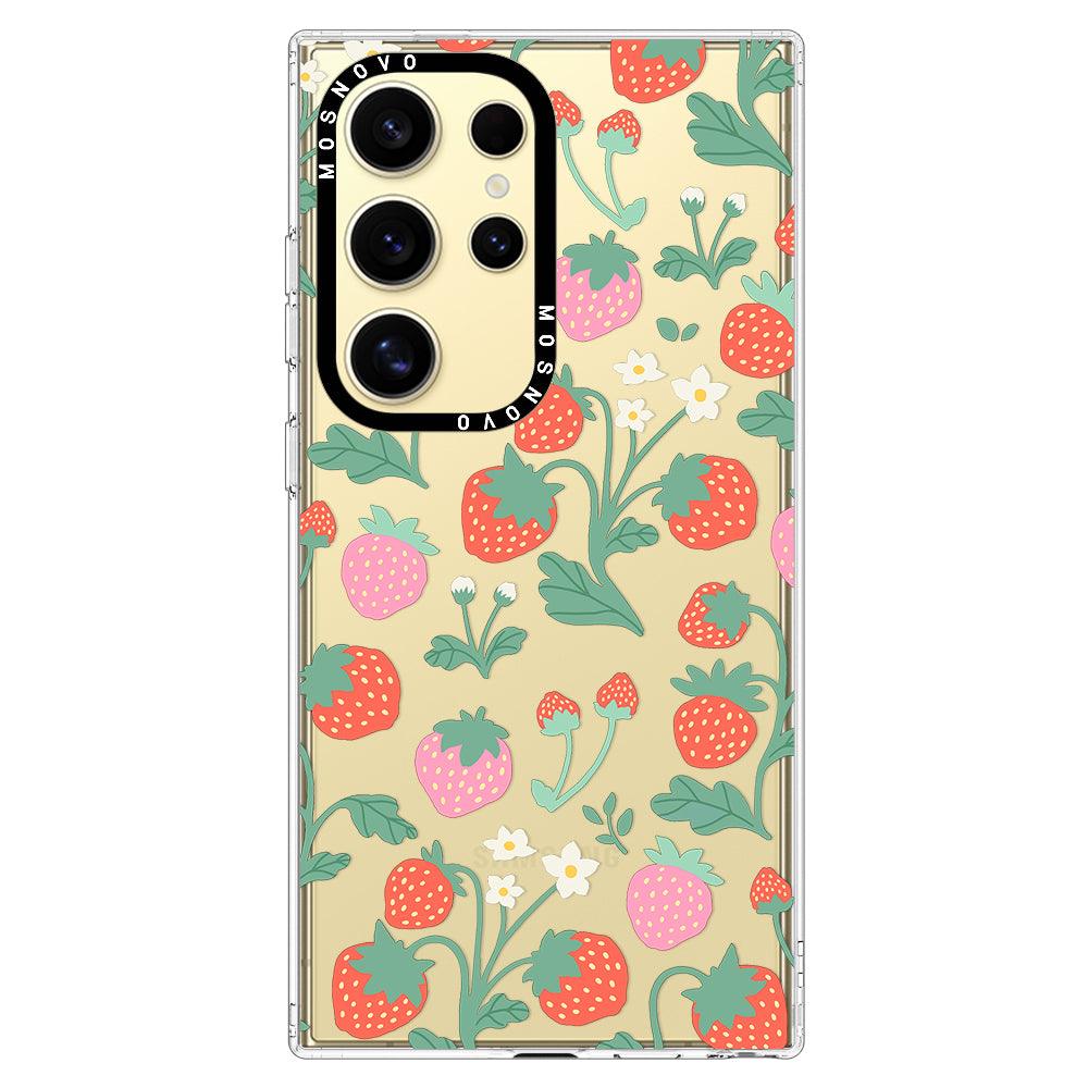 Strawberry Garden Phone Case - Samsung Galaxy S24 Ultra Case - MOSNOVO