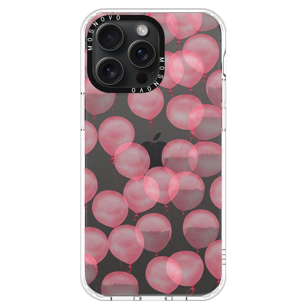 Pink Ballons Phone Case - iPhone 15 Pro Max Case - MOSNOVO