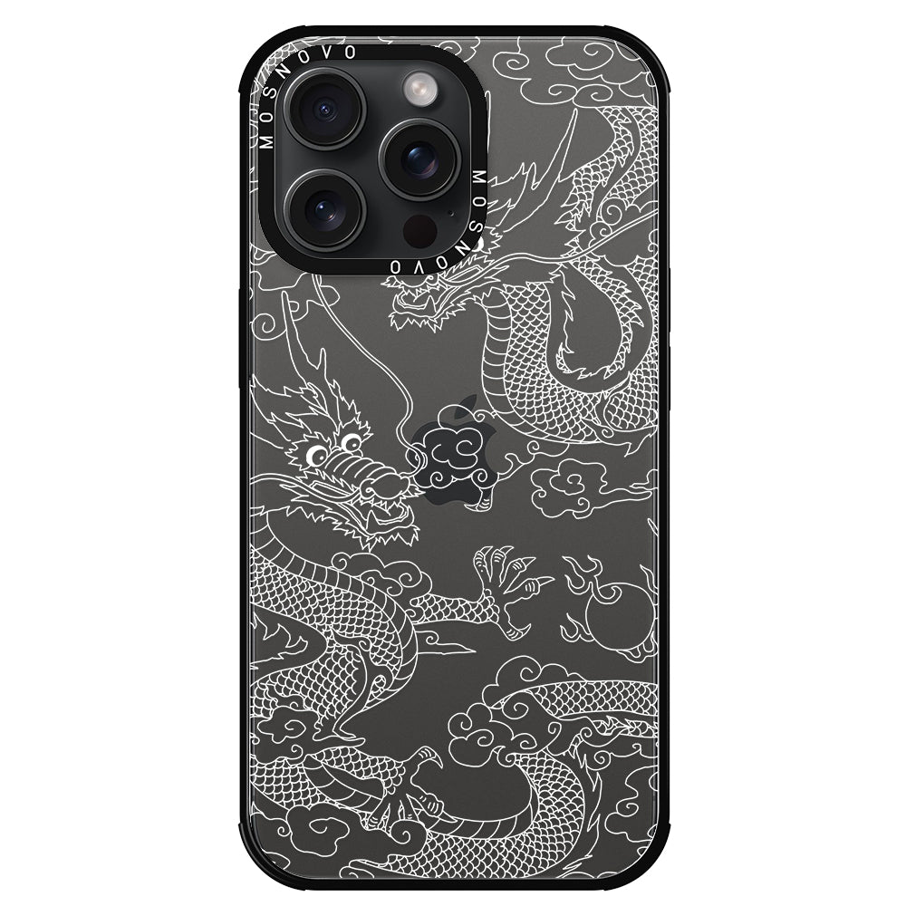 White Dragon Phone Case - iPhone 15 Pro Max Case - MOSNOVO