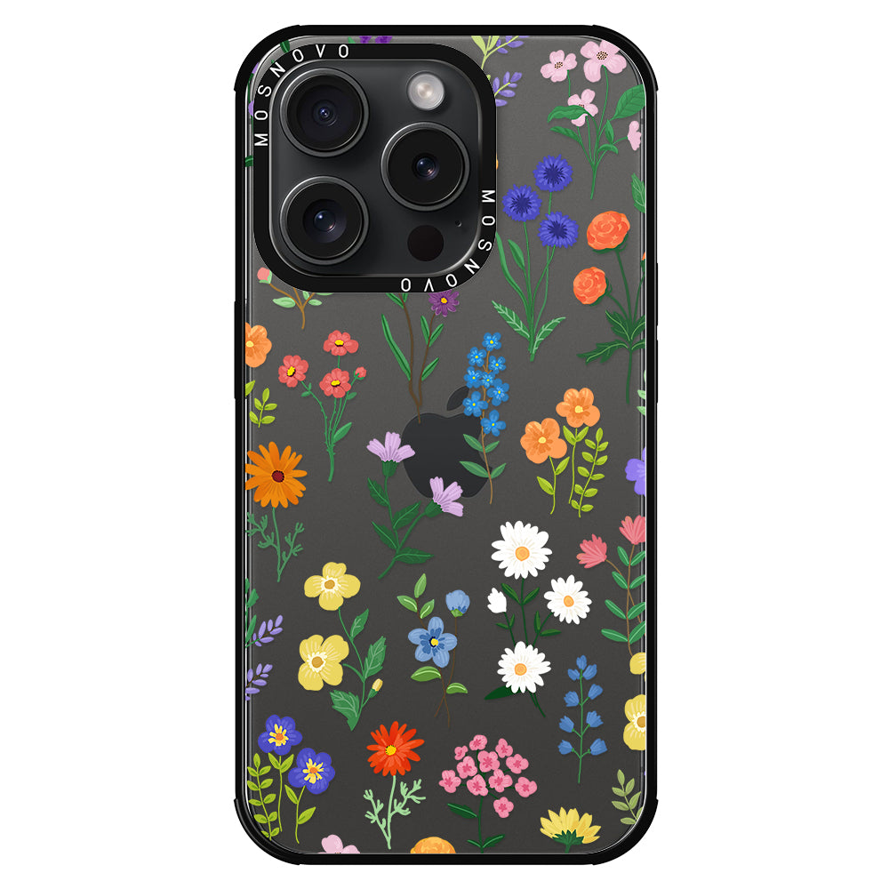 Botanical Floral Phone Case - iPhone 15 Pro Case - MOSNOVO