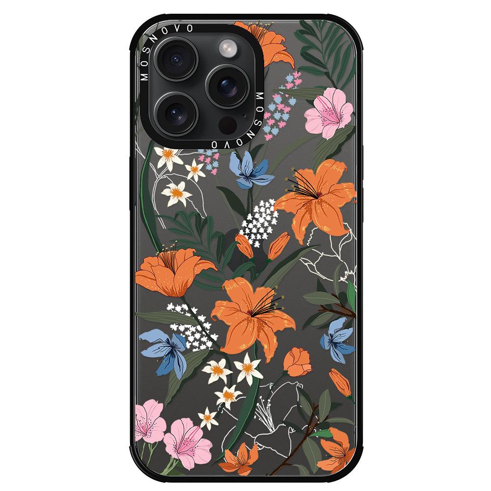 Lily Garden Phone Case - iPhone 15 Pro Max Case - MOSNOVO