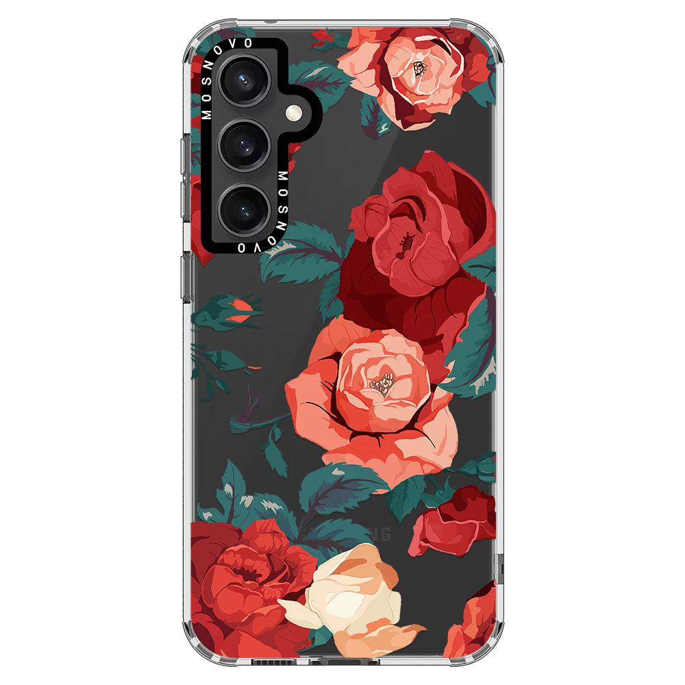 Vintage Red Rose Phone Case - Samsung Galaxy S23 FE Case