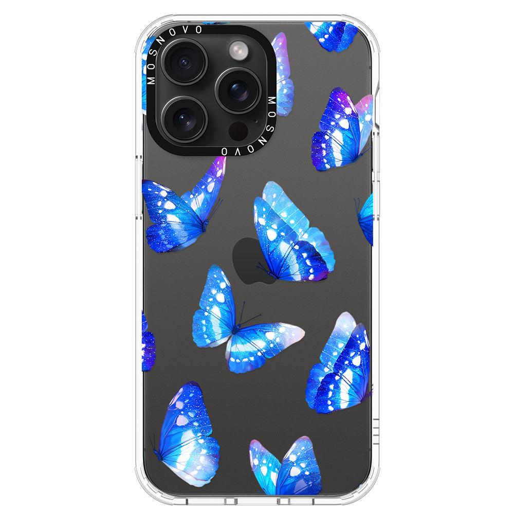 Stunning Blue Butterflies Phone Case - iPhone 15 Pro Max Case - MOSNOVO