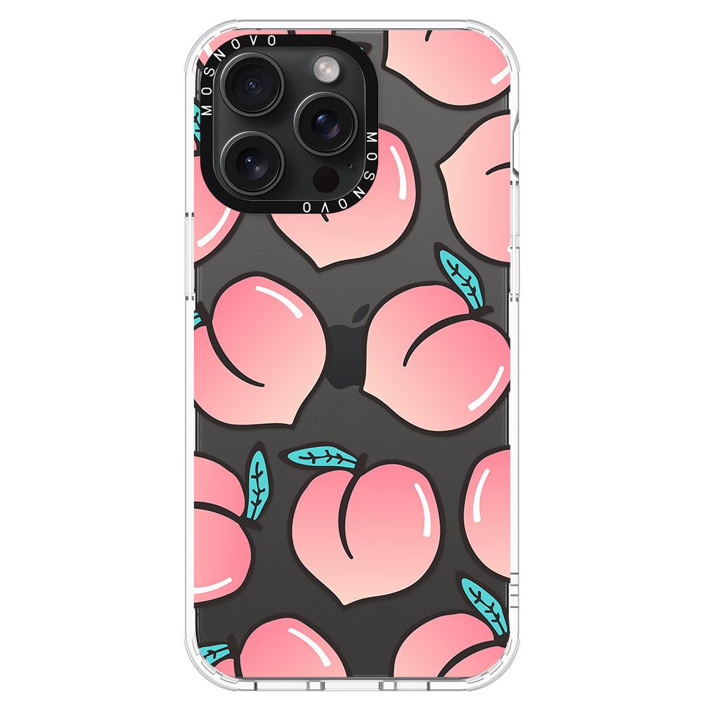 Cute Peach Phone Case - iPhone 15 Pro Max Case - MOSNOVO