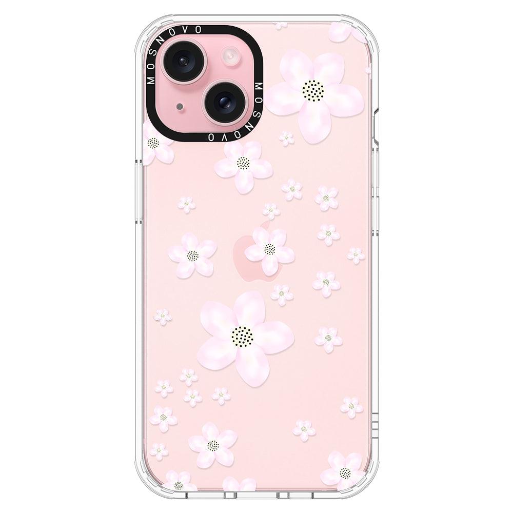 Pink Cherry Blossom Phone Case - iPhone 15 Plus Case - MOSNOVO