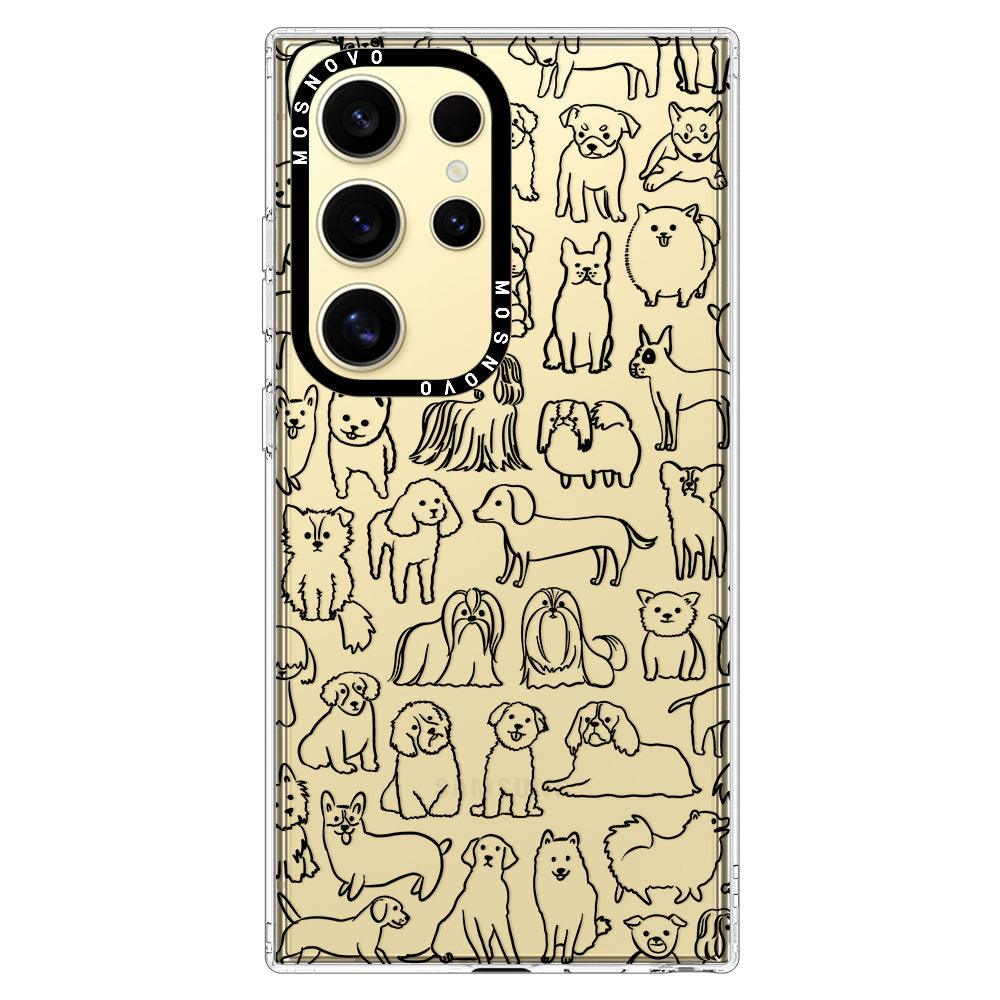 Doodle Dog Phone Case - Samsung Galaxy S24 Ultra Case - MOSNOVO