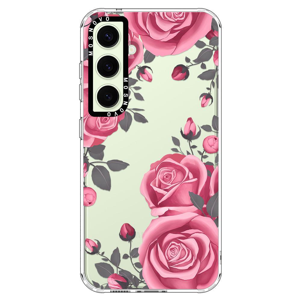 Viva Magenta Flower Phone Case - Samsung Galaxy S24 Case - MOSNOVO