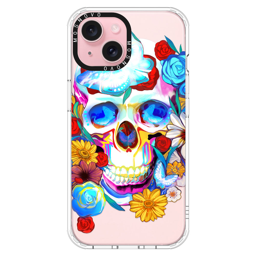 Neon Skull Phone Case - iPhone 15 Plus Case - MOSNOVO