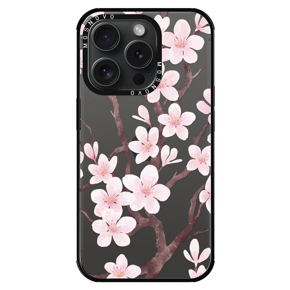 Cherry Blossom Flower Phone Case - iPhone 15 Pro Case - MOSNOVO