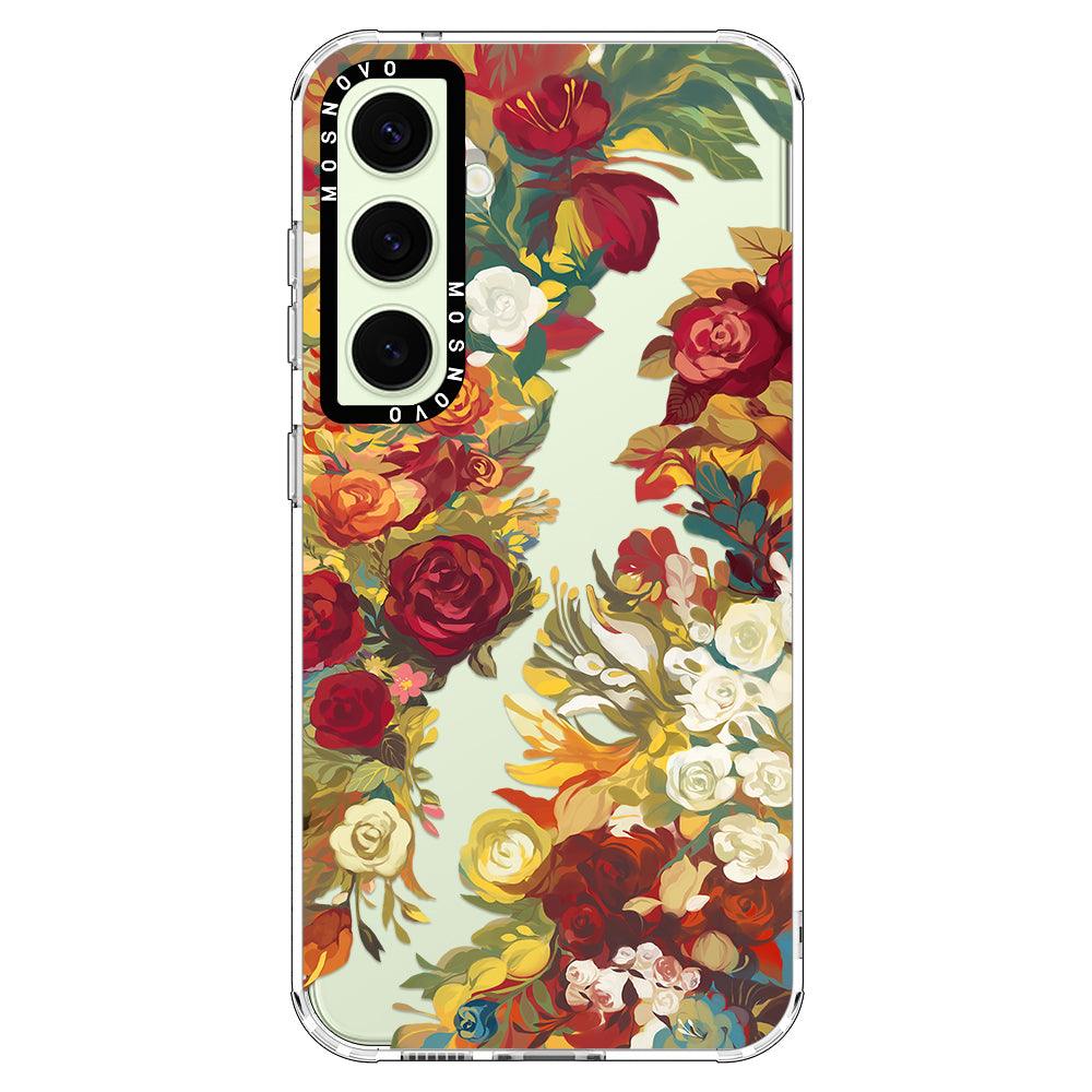 Vintage Flower Garden Phone Case - Samsung Galaxy S24 Case - MOSNOVO