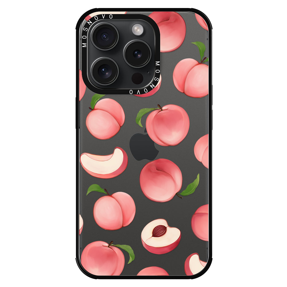 Cute Peach Phone Case - iPhone 15 Pro Case - MOSNOVO