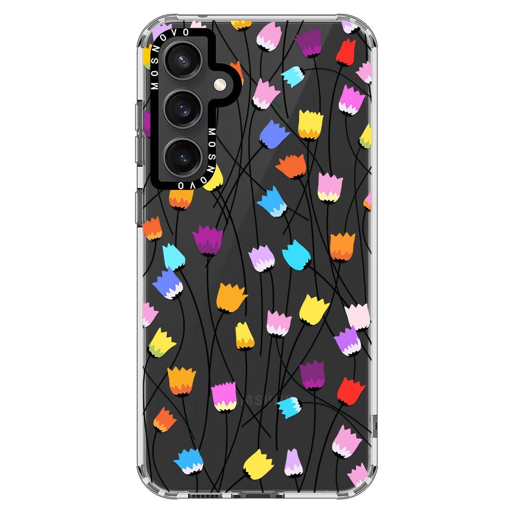 Rainbow Tulips Phone Case - Samsung Galaxy S23 FE Case