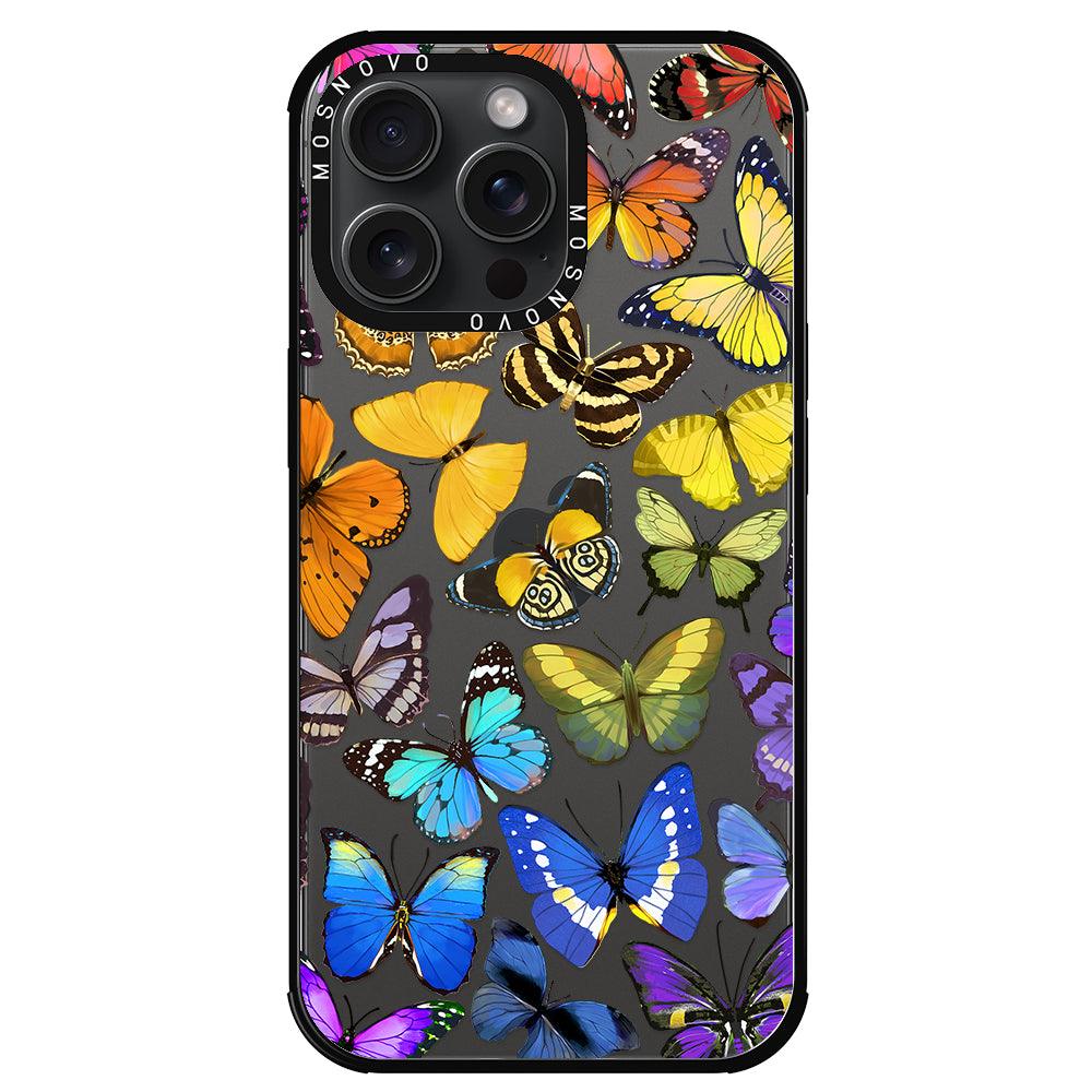 Rainbow Butterfly Phone Case - iPhone 15 Pro Max Case - MOSNOVO