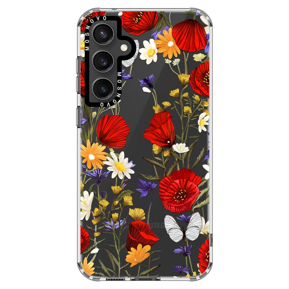 Poppy Floral Phone Case - Samsung Galaxy S23 FE Case