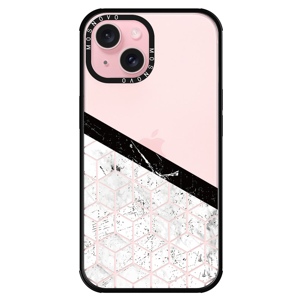 Marble Block Art Phone Case - iPhone 15 Plus Case - MOSNOVO