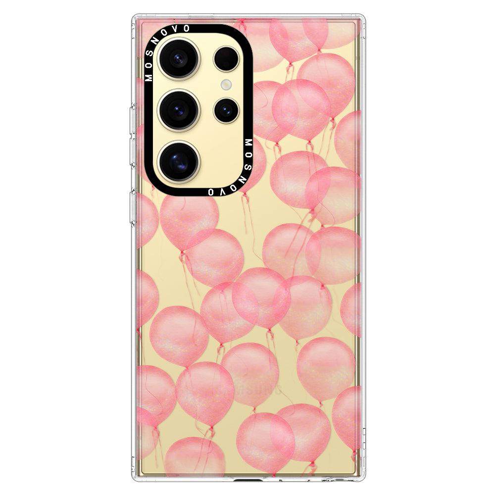 Pink Ballons Phone Case - Samsung Galaxy S24 Ultra Case - MOSNOVO