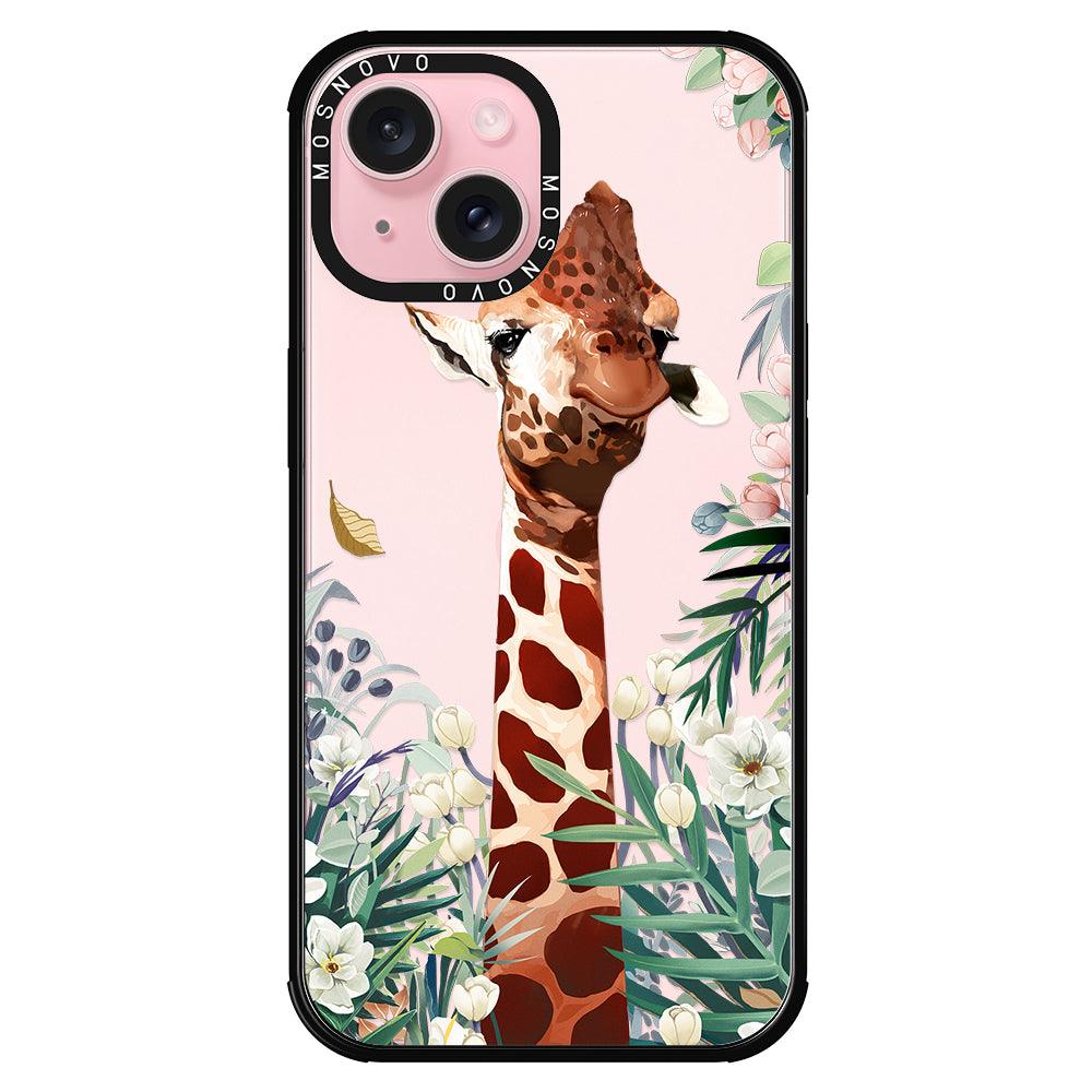 Giraffe In The Garden Phone Case - iPhone 15 Case - MOSNOVO