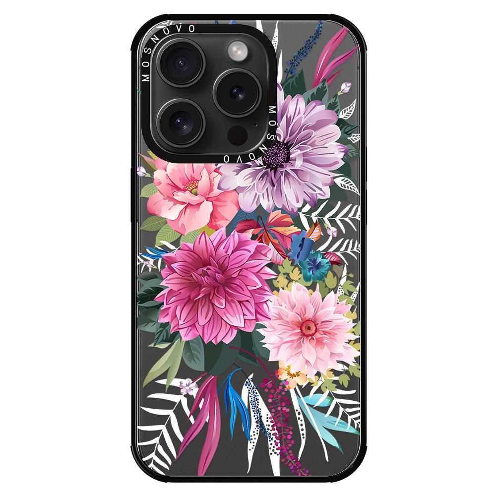 Dahlia Bloom Phone Case - iPhone 15 Pro Case - MOSNOVO