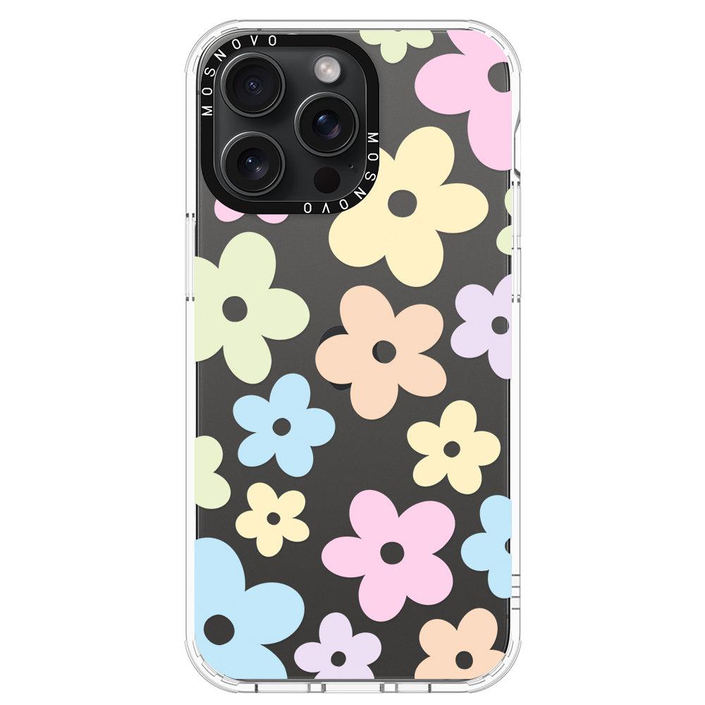 Pastel Flower Phone Case - iPhone 15 Pro Max Case - MOSNOVO