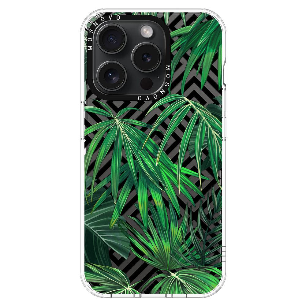 Areca Palm Pattern Phone Case - iPhone 15 Pro Case - MOSNOVO