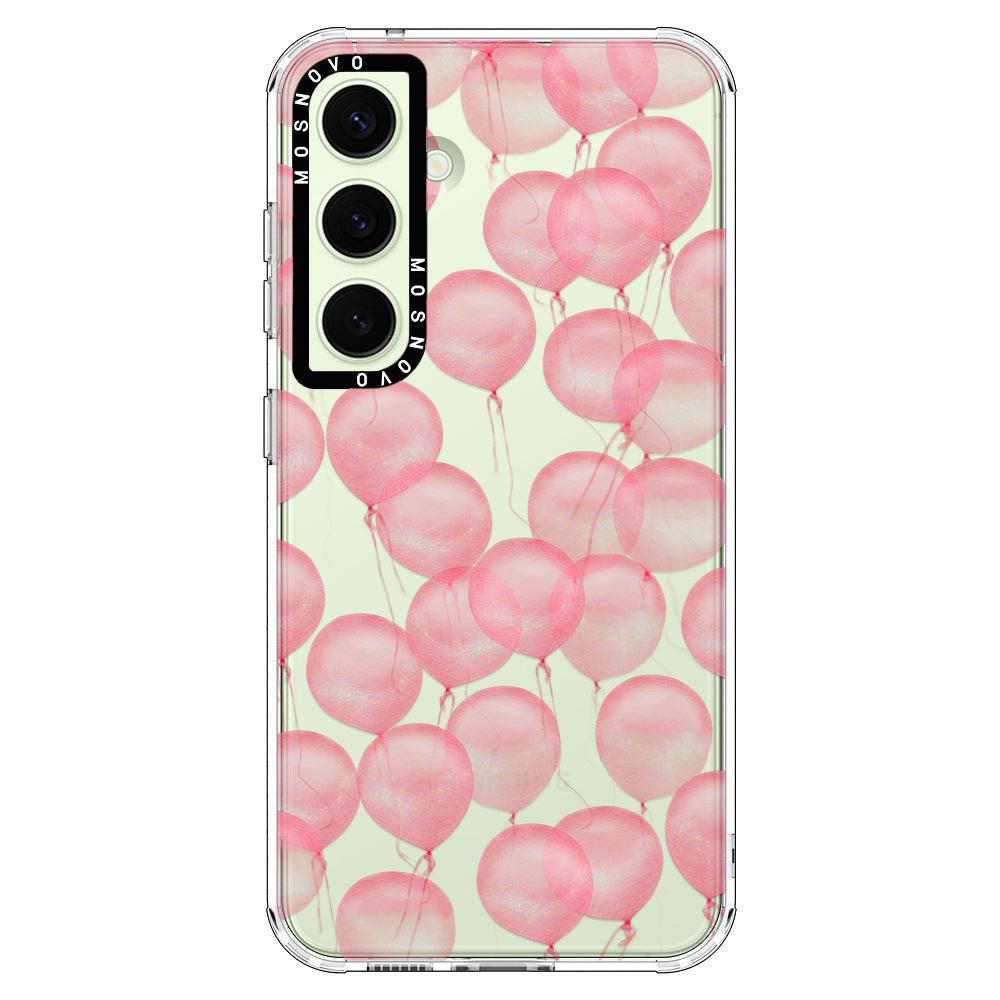 Pink Ballons Phone Case - Samsung Galaxy S24 Plus Case - MOSNOVO