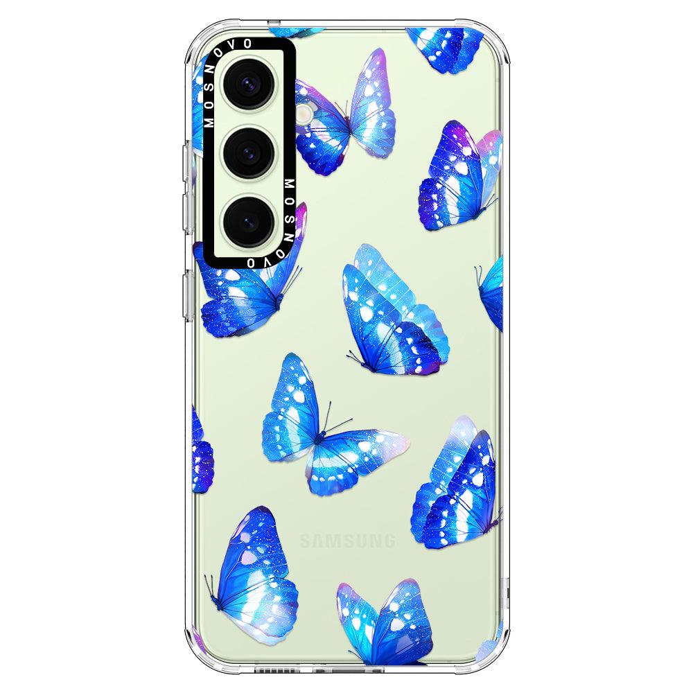 Blue Butterflies Phone Case - Samsung Galaxy S24 Case - MOSNOVO