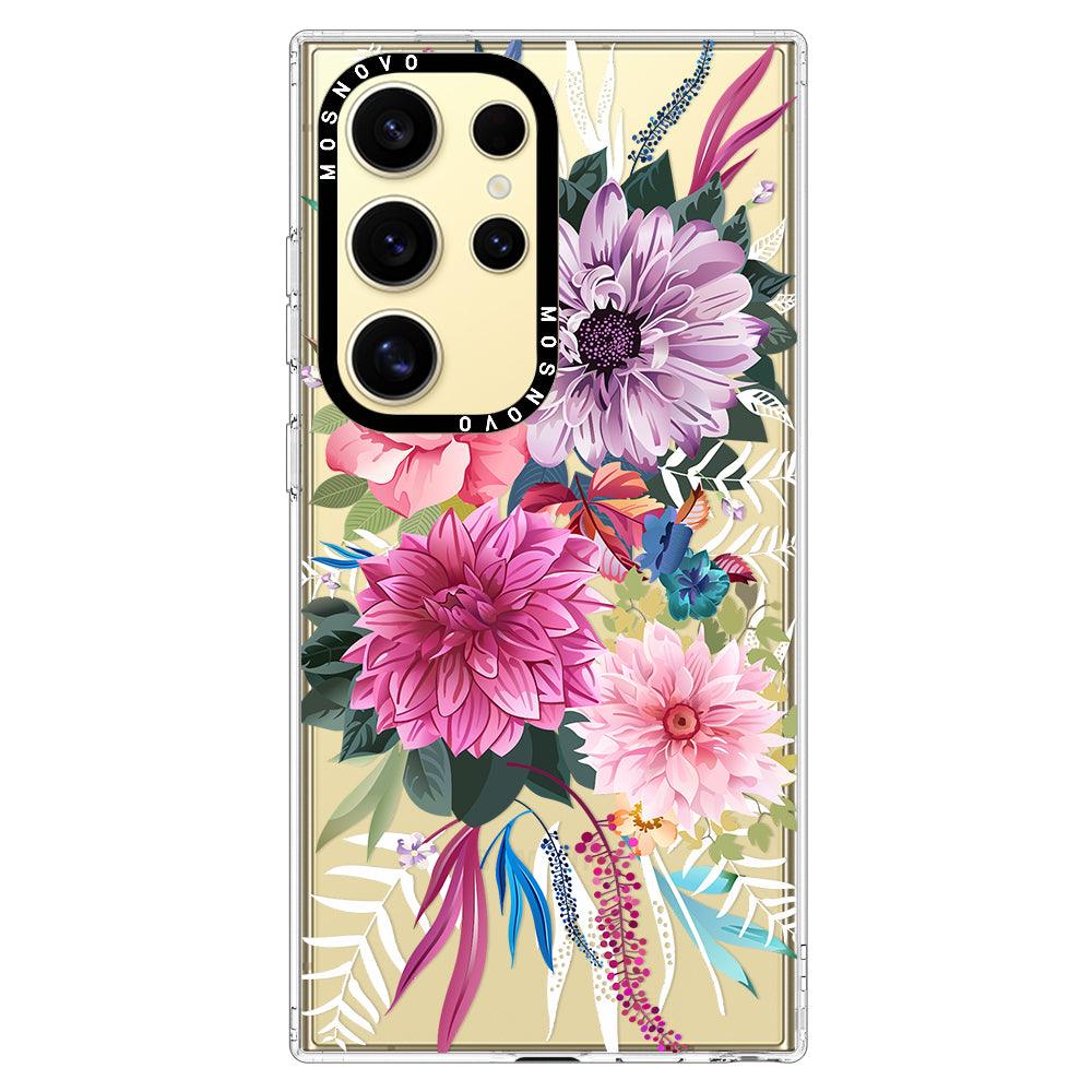 Dahlia Bloom Phone Case - Samsung Galaxy S24 Ultra Case - MOSNOVO