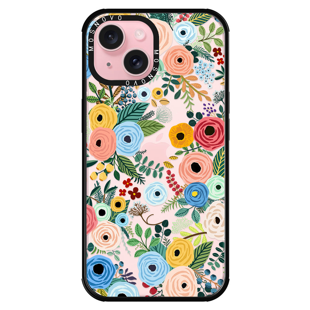 Pastel Perfection Flower Phone Case - iPhone 15 Plus Case - MOSNOVO