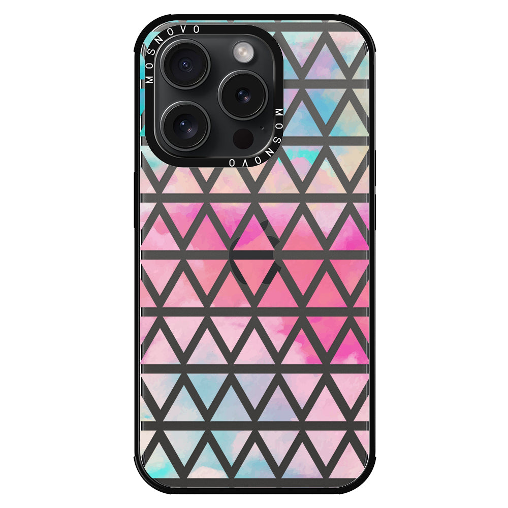 Gradient Triangles Phone Case - iPhone 15 Pro Case - MOSNOVO