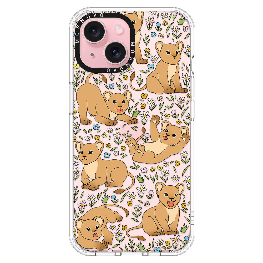 Cute Lions Phone Case - iPhone 15 Case Clear