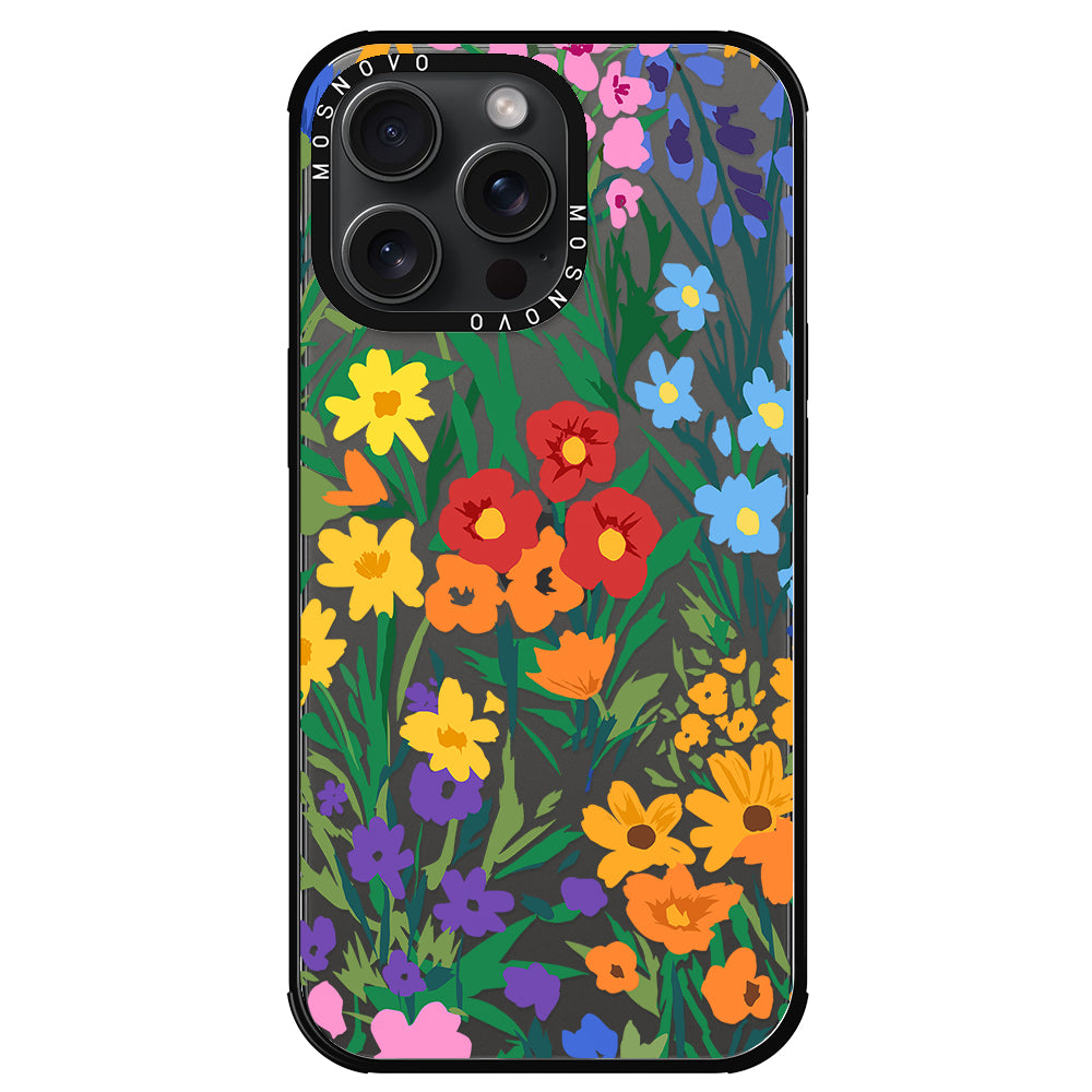 Spring Botanical Flower Floral Phone Case - iPhone 15 Pro Max Case - MOSNOVO