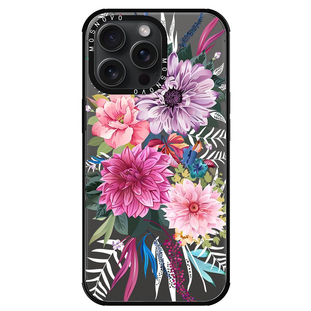 Dahlia Bloom Phone Case - iPhone 15 Pro Max Case - MOSNOVO