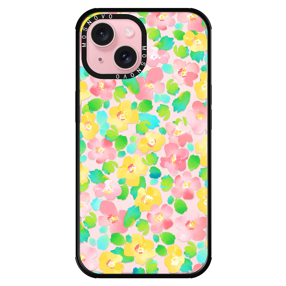 Floral Print Phone Case - iPhone 15 Plus Case - MOSNOVO