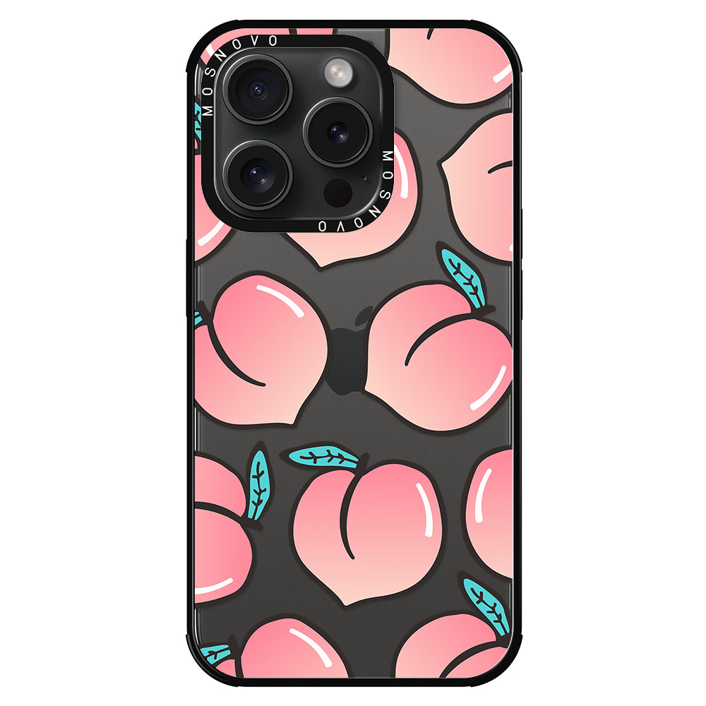 Cute Peach Phone Case - iPhone 15 Pro Case - MOSNOVO