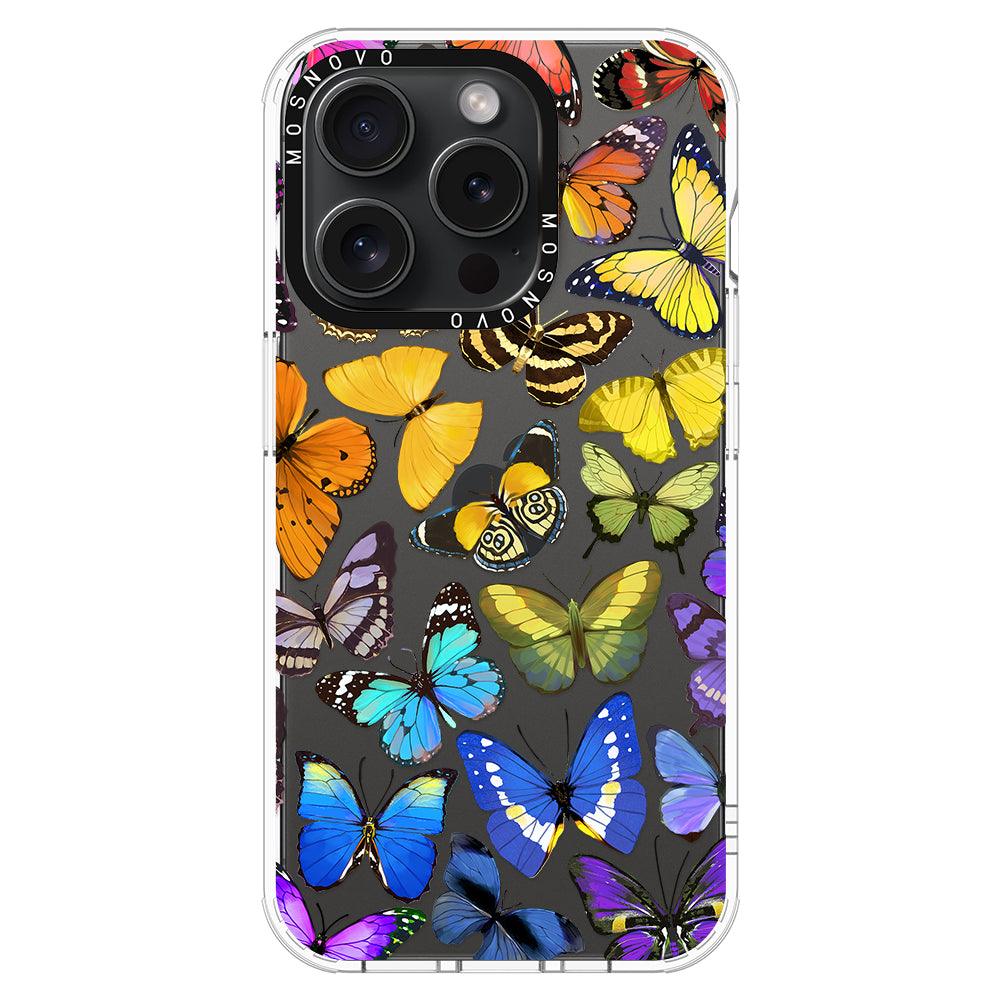 Rainbow Butterfly Phone Case - iPhone 15 Pro Case - MOSNOVO